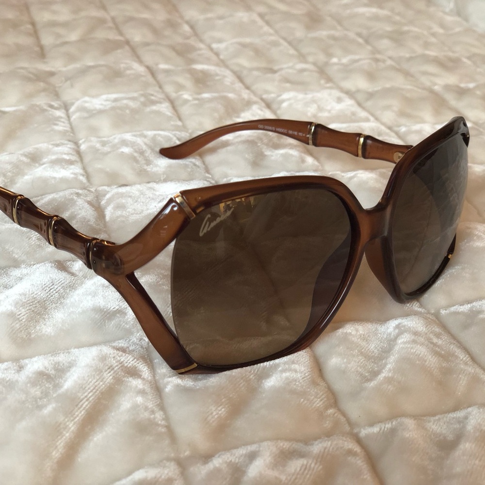 Gucci Brown Bamboo Sunglasses